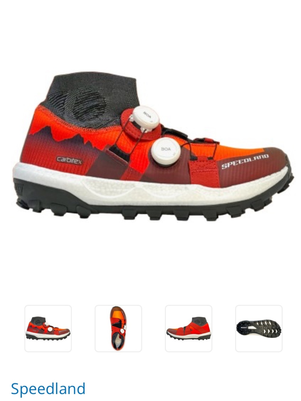 Speedland Red and Black Men's Athletic Sneakers with Dial Closure